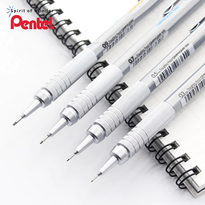 Bút Chì Kim Kỹ Thuật Cao Cấp Pentel Graphgear 500 Loại 0.3/0.5/0.7mm Vẽ Phác Thảo, Vẽ Kiến Trúc - PG513, PG515, PG517