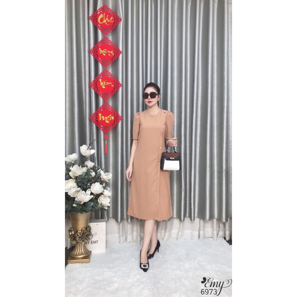 Đầm EMY EM6973 Suông Cổ Tròn