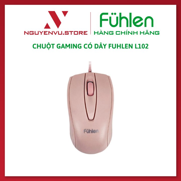 Chuột Có Dây Fuhlen L102 Pink (Màu Hồng) - Hàng Chính Hãng