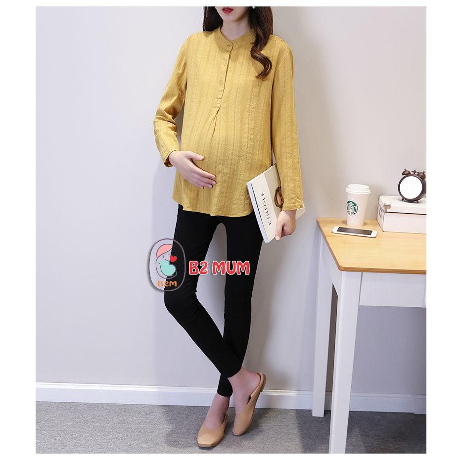 A207 Áo đũi cổ tàu dài tay vàng