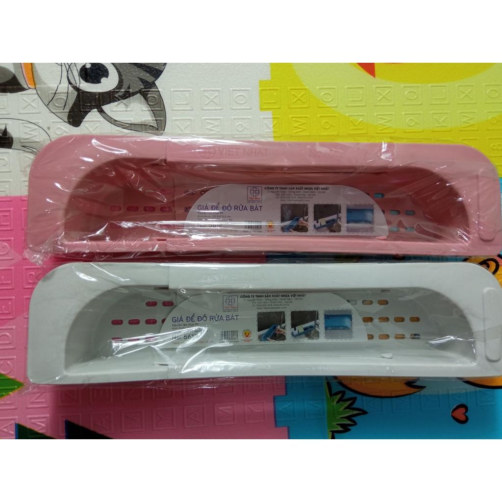 Gía để đồ rửa bát nhựa VIỆT NHẬT 5612 , có thể điều chỉnh kích thước, gác bồn đa năng -Như Trang Plaza