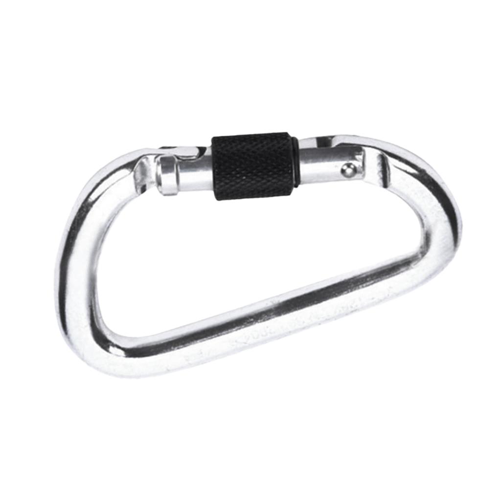 22KN Aluminum Screw Locking Carabiner Hook for Rescue Outdoor Rock Climbing Rappelling Exploring