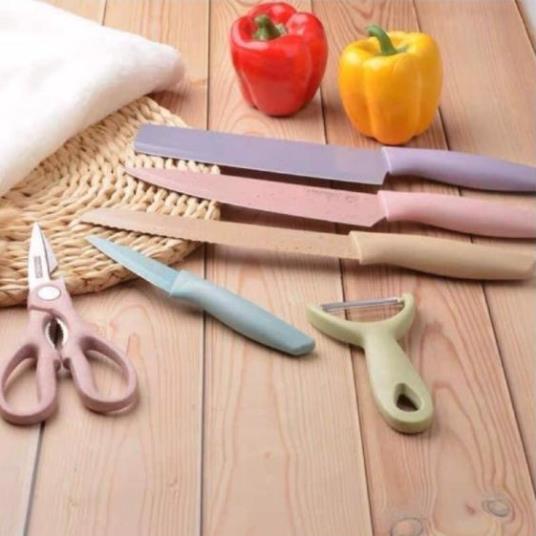 Bộ dao kéo lúa mạch cao cấp 6 món chi tiết chuyên dụng cho căn bếp