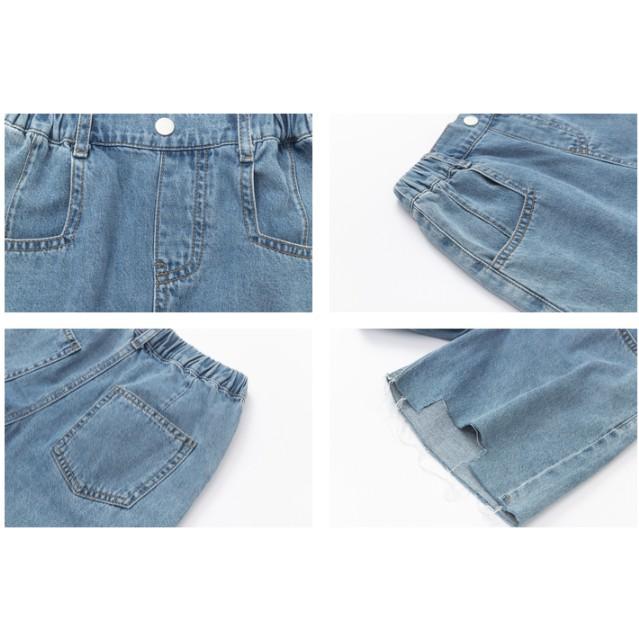 Quần short Jean ngố rách cách điệu cá tính cho bé Q562