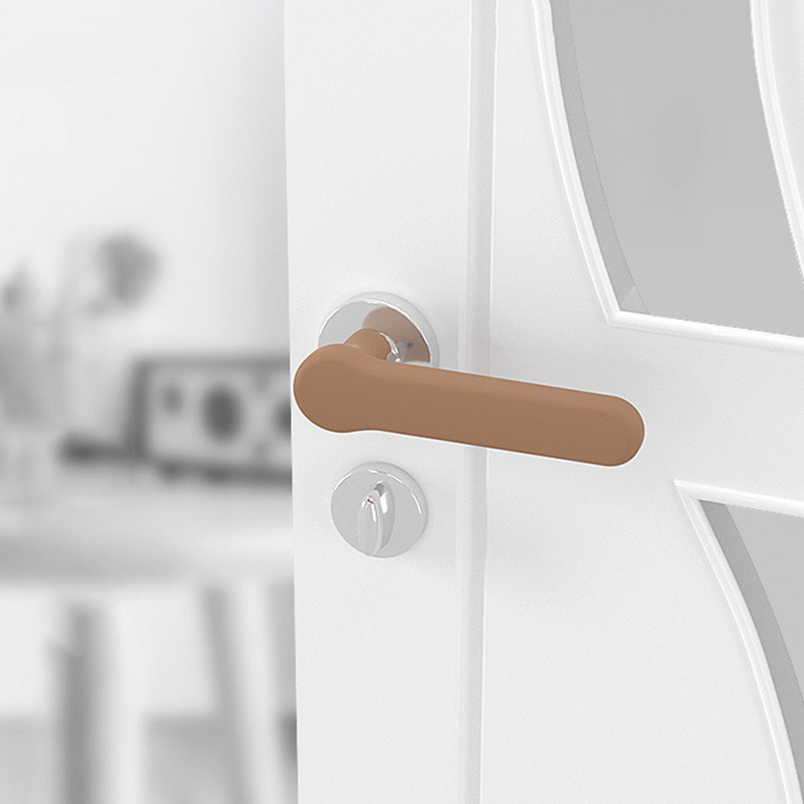 4Pcs Doorknob Cover Silicone Protector Noiseless Child Protection Door Handle Protective Cover
