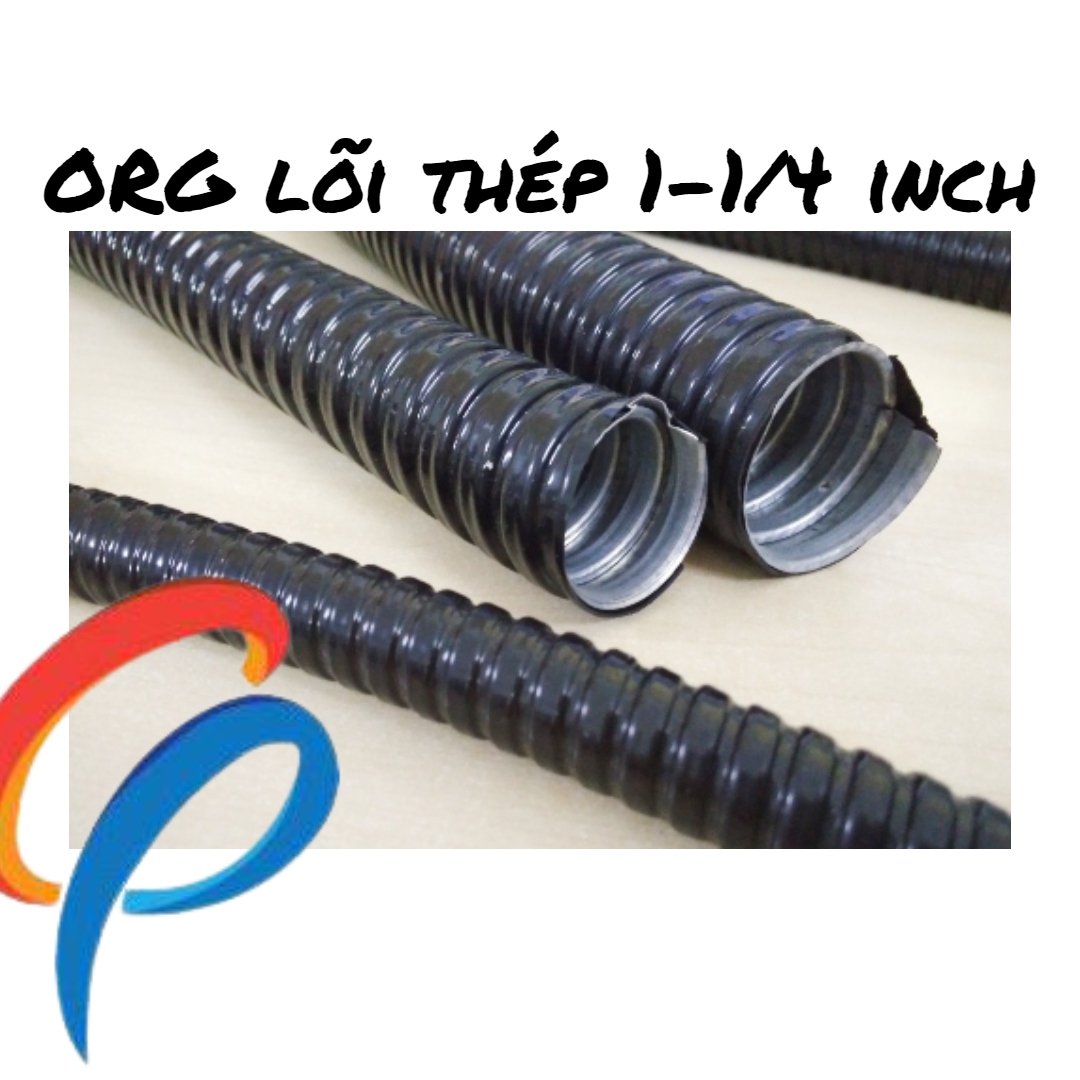 Ống ruột gà lõi thép bọc nhựa PVC phi 1-1/4 inch