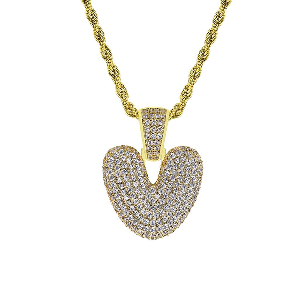 18K 26-letter "V" Pendant With Mini Zircon Stone Necklace