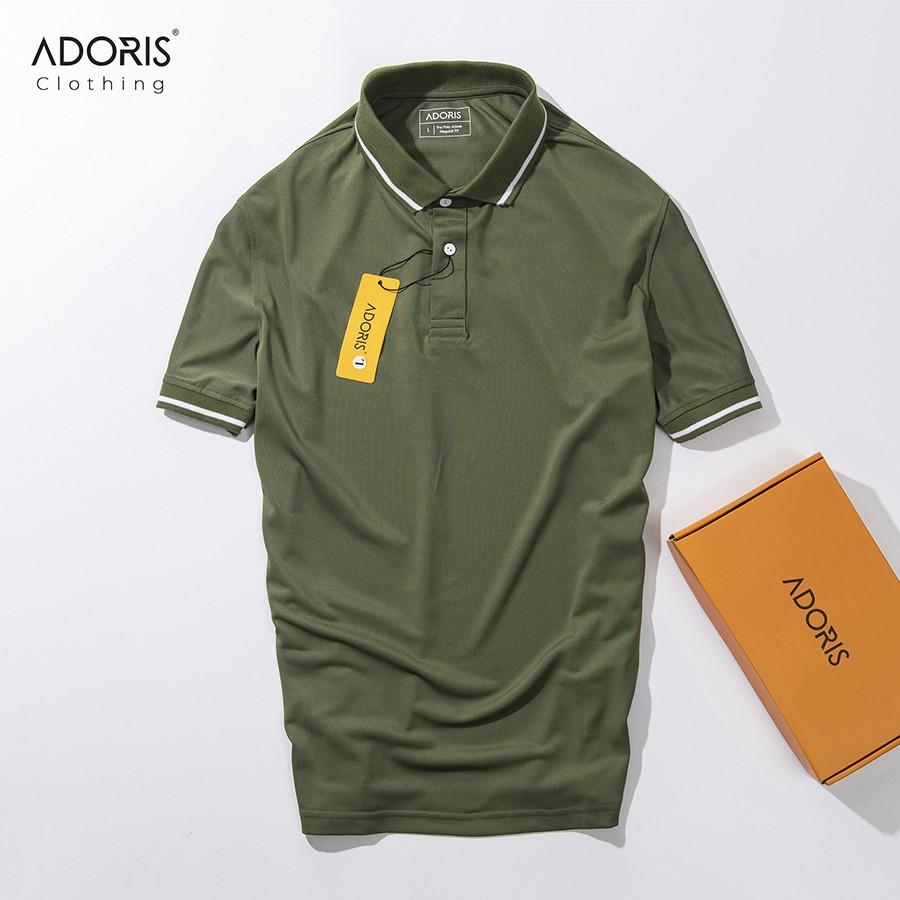 Áo thun nam có cổ tay ngắn, áo POLO nam cổ phối màu đẹp, PREMIUM POLO vải cá sấu Cotton, áo phông nam có cổ ADORIS PL23