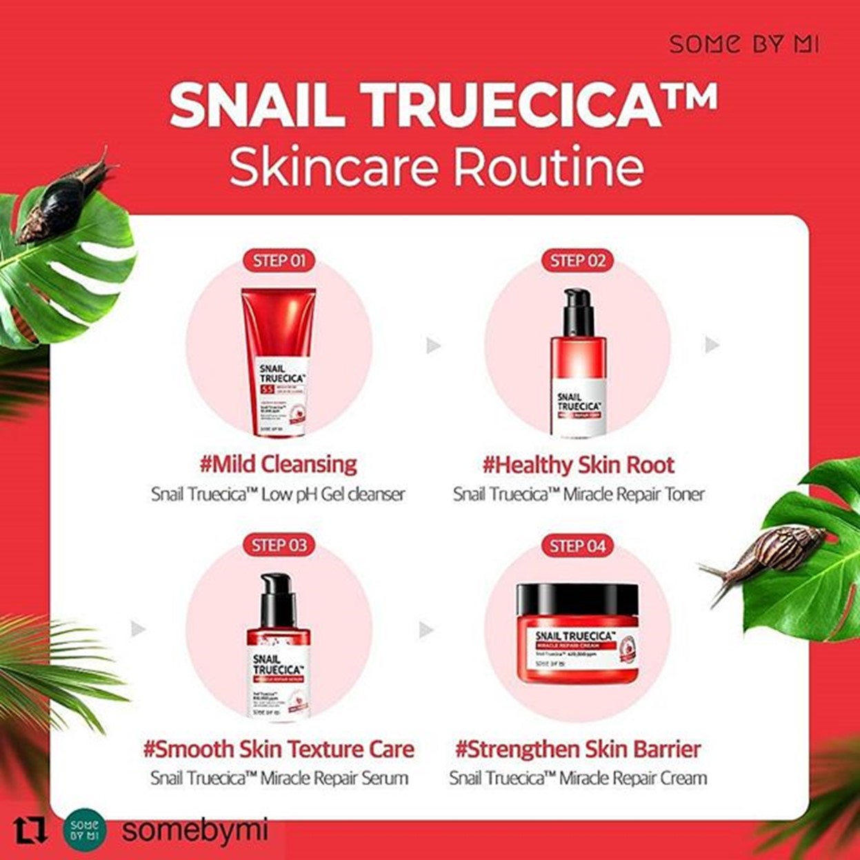 Kem dưỡng Some By Mi Snail Truecica Miracle Repair Cream