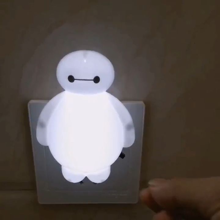 Đèn Ngủ LED Đổi Màu Độc Đáo Hình Nhân Vật Baymax Hoạt Hình Dễ Thương - HN