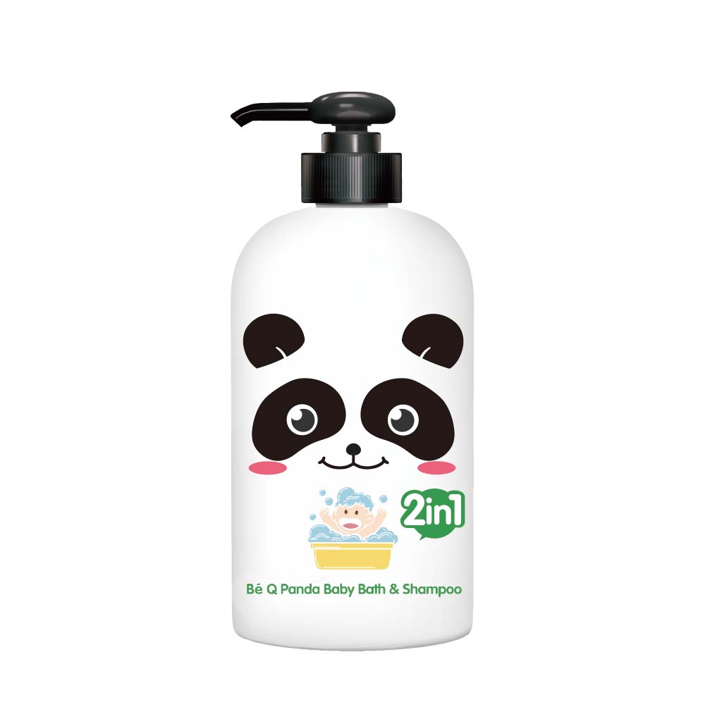 auFine Bé Q Panda Tắm Gội 2 in 1 Trẻ Em 600ml