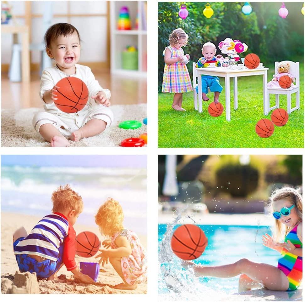 12 quả bóng rổ mini dành cho trẻ em và trẻ mới biết đi - Bóng rổ mini 16cm dành cho thể thao, bể bơi, tiệc theo chủ đề