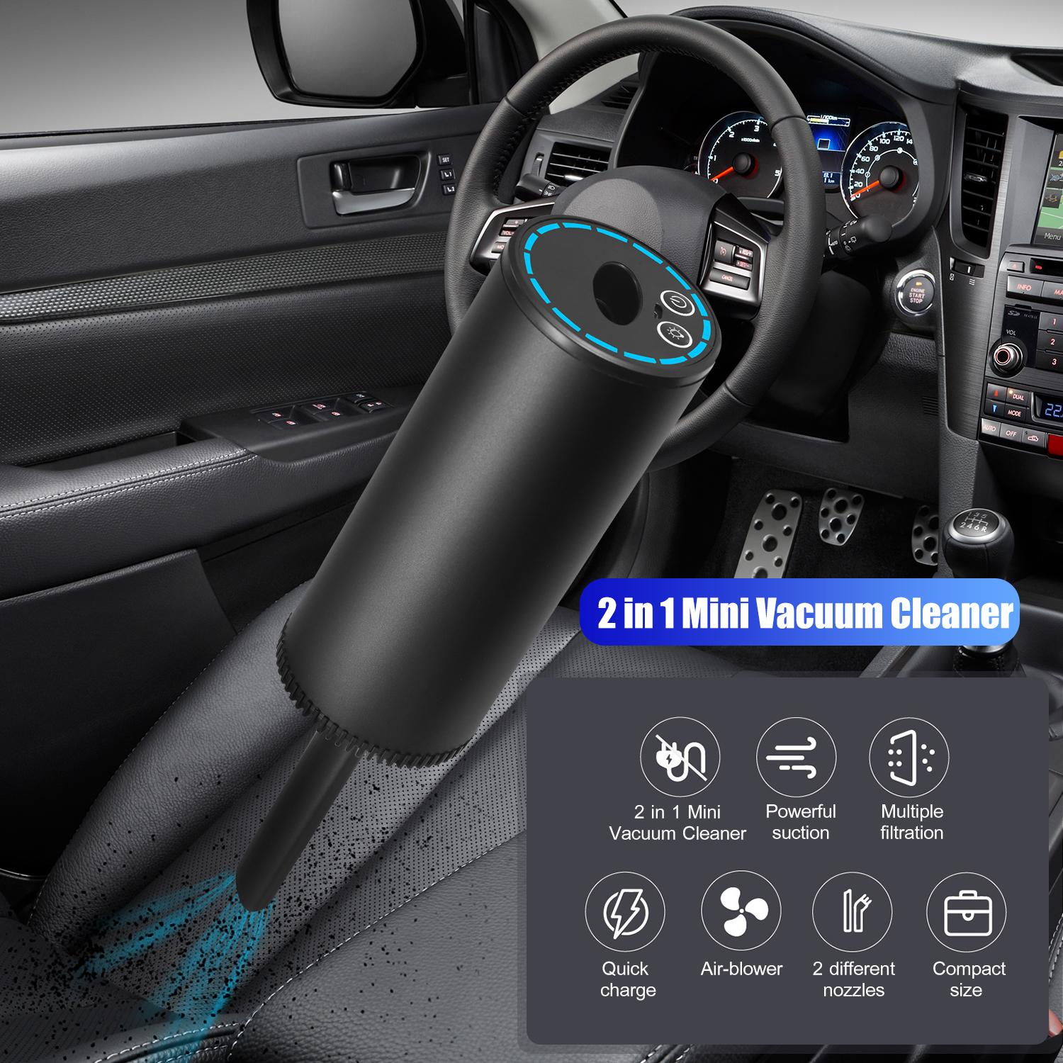 2 in 1 Mini Vacuum Cordless USB Rechargeable Handheld Vacuum Cleaner Cleaning Machine Tool 4500Pa Powerful Suction for