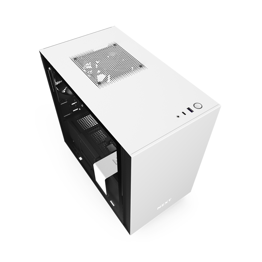 Vỏ case NZXT H210 MATTE WHITE CA-H210B-W1 (Mini Tower/Màu Trắng Đen)-Hàng Chính Hãng