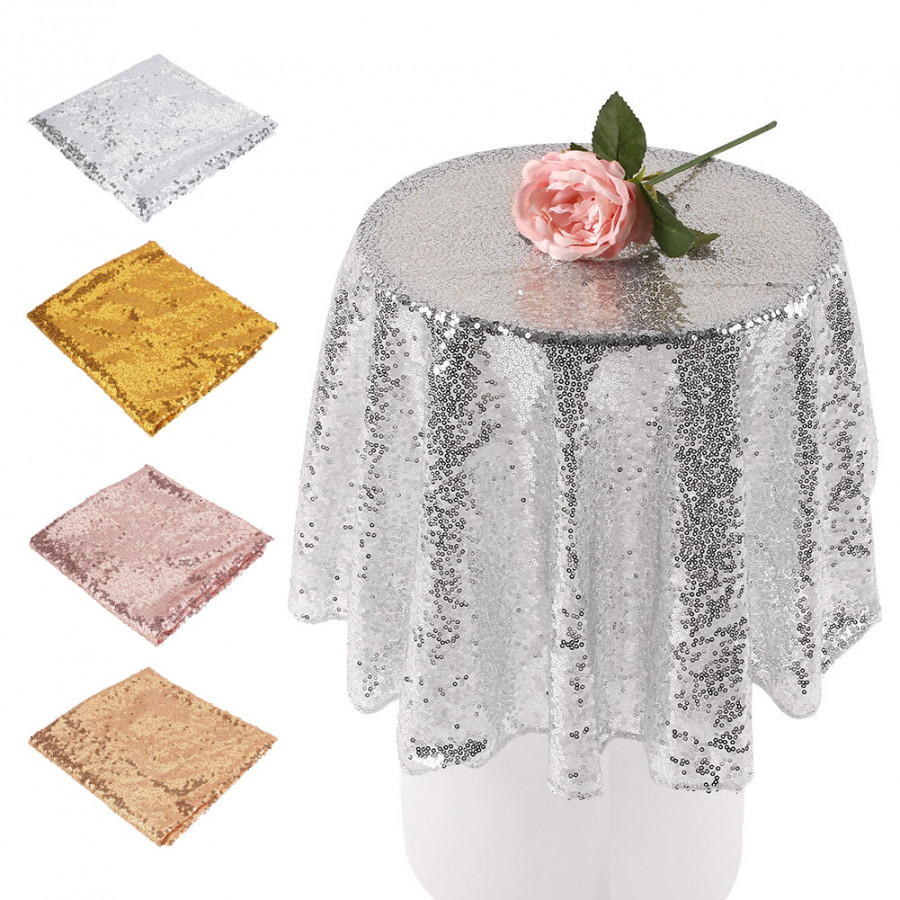 Khăn Trải Bàn Tròn Sequin (80cm)