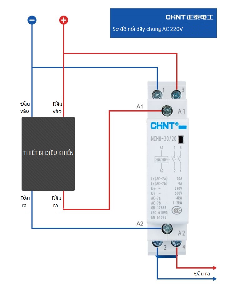 Khởi Động Từ 1 Pha CHINT NCH8 20A AZONE