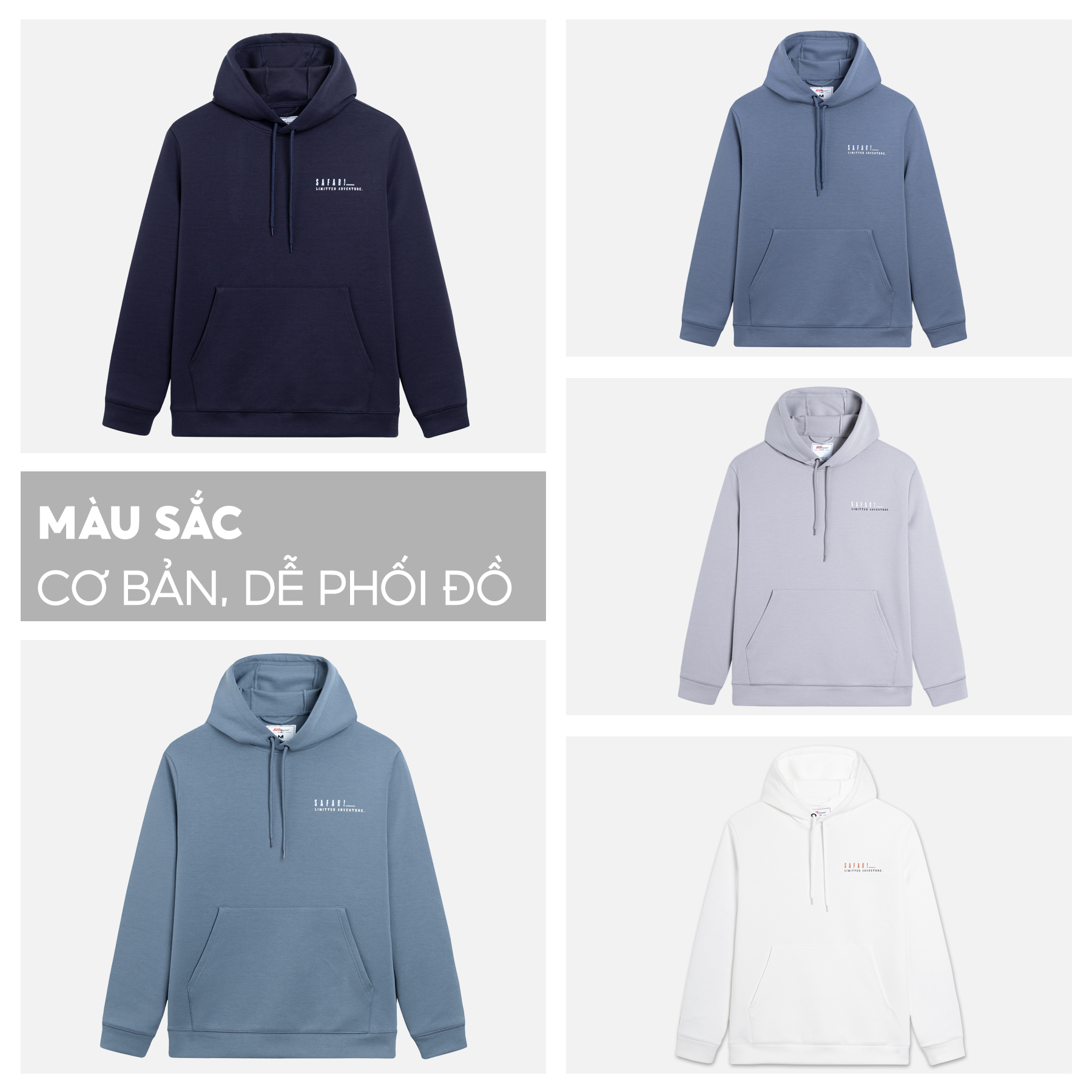 Áo HOODIE Nam 5S SAFARI, Chất Liệu Supima Cotton Siêu Dày Dặn, Âm, Co Giãn, Thiết Kế In Năng Động, Trẻ Trung (ANO22020)