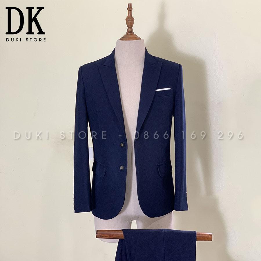 Bộ vest nam màu xanh than đẹp - DUKI STORE