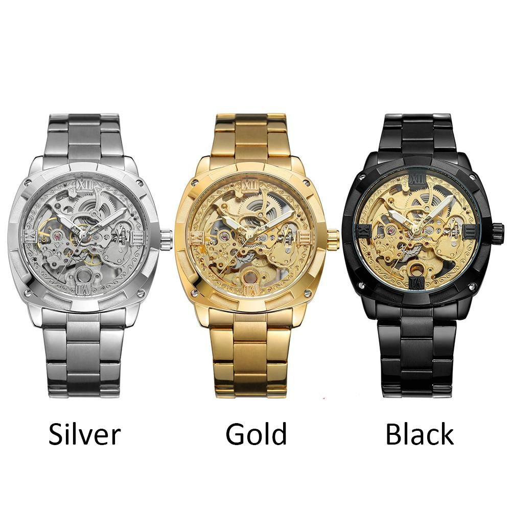 Đồng hồ doanh nhân thời trang nam FORSINING 207-1 bằng thép không gỉ, hiển thị thời gian, chống thấm nước 3ATM