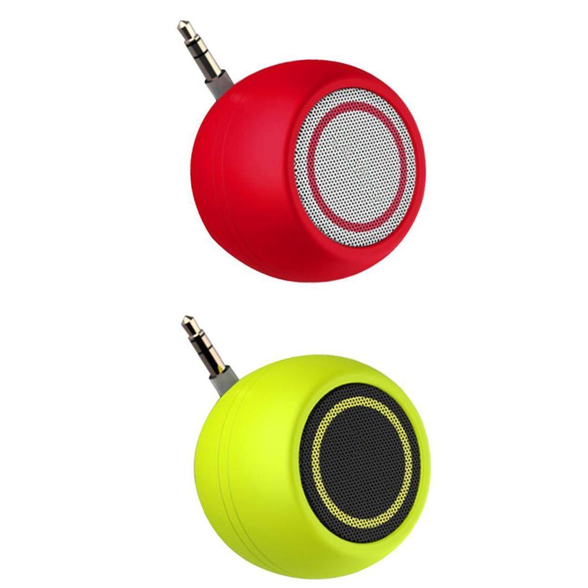 2 Pieces New Mini Speaker 3W 3.5mm AUX Audio Jack for Mobile Phone Green