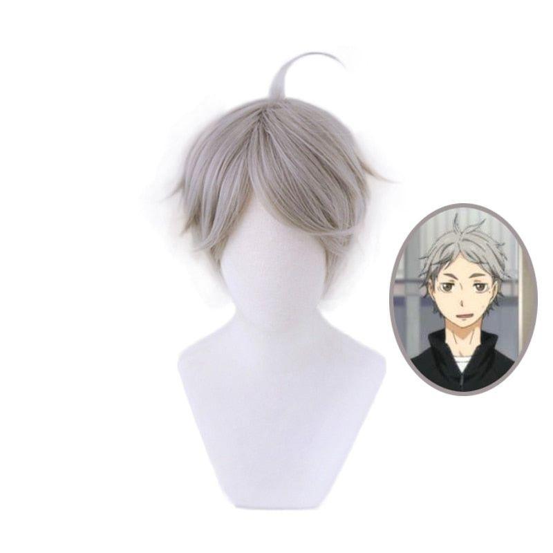 Wig/Tóc giả cosplay Sugawara - Haikyuu!! màu xám