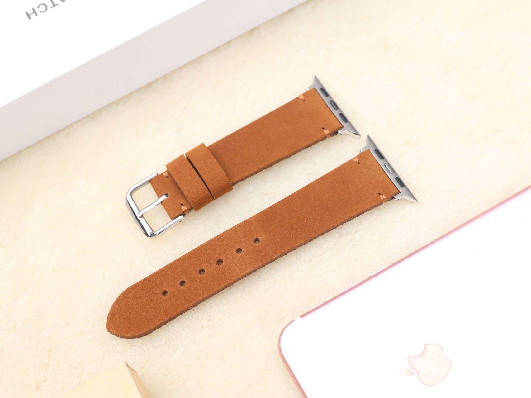 Dây Đeo Thay Thế Dành Cho Apple Watch 1,2,3,4,5,6, SE - Da dò sáp Handmade