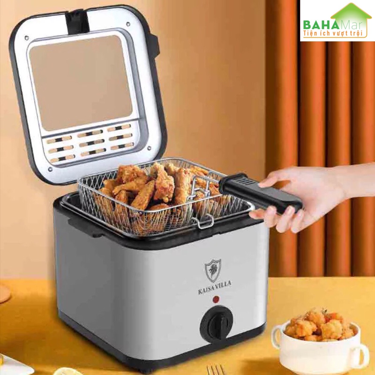 NỒI CHIÊN NHÚNG ĐIỆN ĐA CHỨC NĂNG CÓ THỂ ĐIỀU CHỈNH NHIỆT "BAHAMAR" Có 3 lớp cách nhiệt bảo vệ, Bên ngoài lạnh và nóng bên trong, 3 lớp cách nhiệt và chống dính bảo vệ an toàn