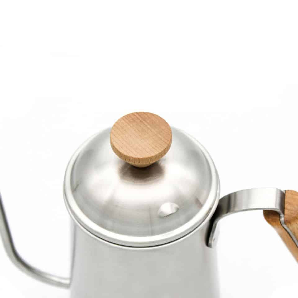 Bình inox cán gỗ pha cà phê pour over