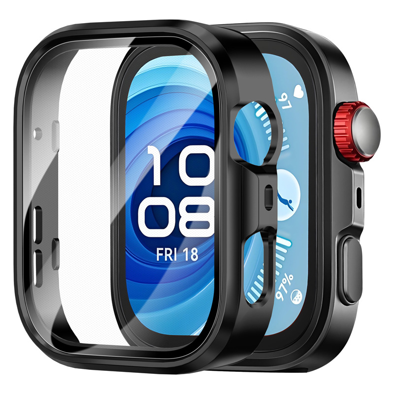 Ốp Case PC Mặt Kính Cường Lực chống va đập cho Huawei Watch Fit 4 / Huawei Watch Fit 4 Pro - Hàng Chính Hãng