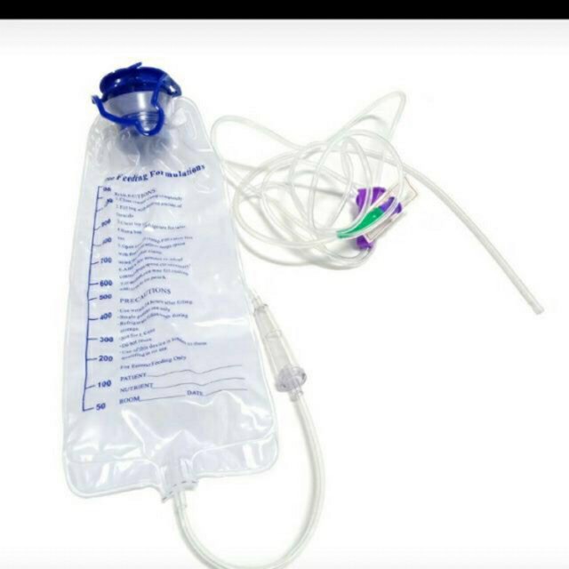 Túi Súc Ruột Enema thải độc đại tràng bằng cafe theo phương pháp Gerson dung tích 1200ml, kèm dây truyền