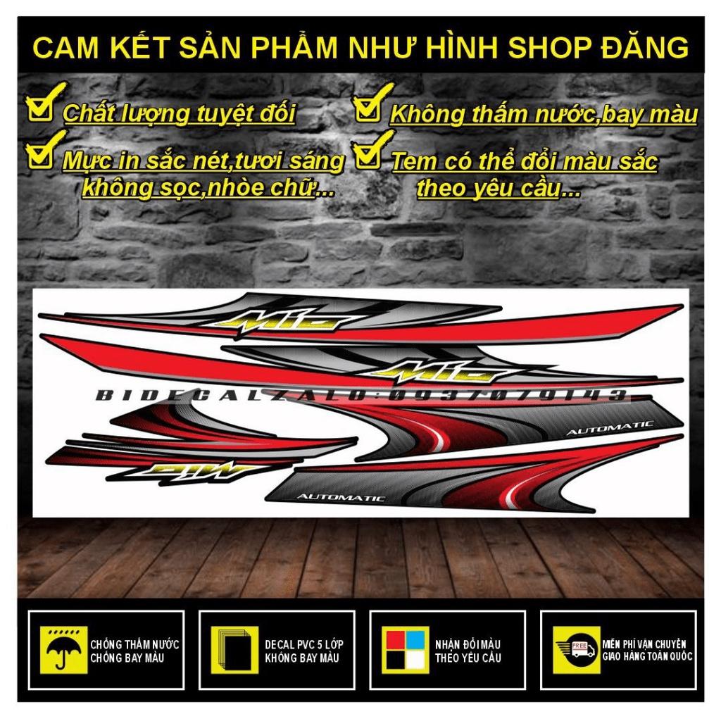 TEM RỜI MIO NHỎ ĐỜI ĐẦU MẪU THÁI ĐỎ ĐEN - BI DECAL