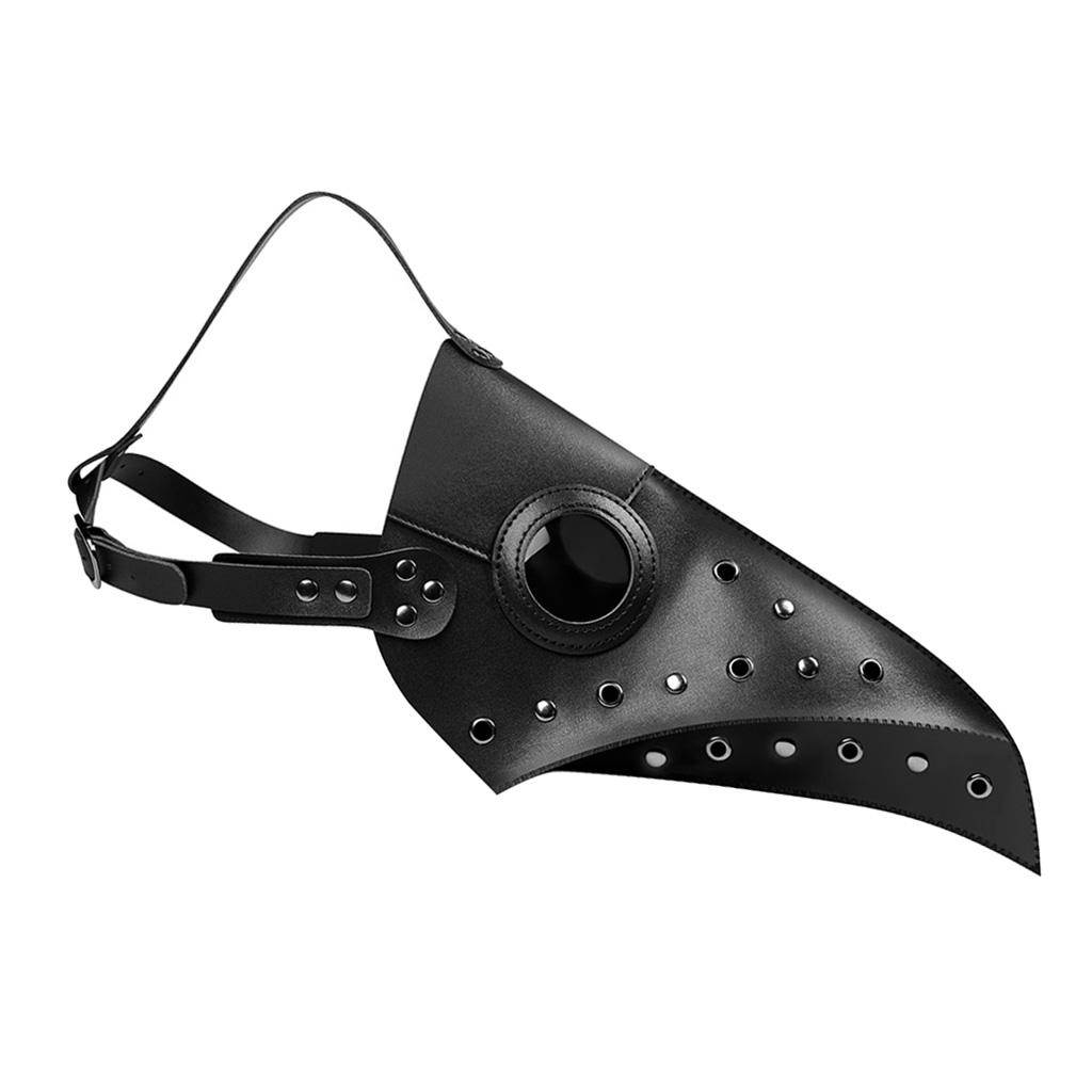Breathable Steampunk Plague Doctor Full Face Mask Bird Beak Mask Halloween Costume Props Black Brown Dance Masks