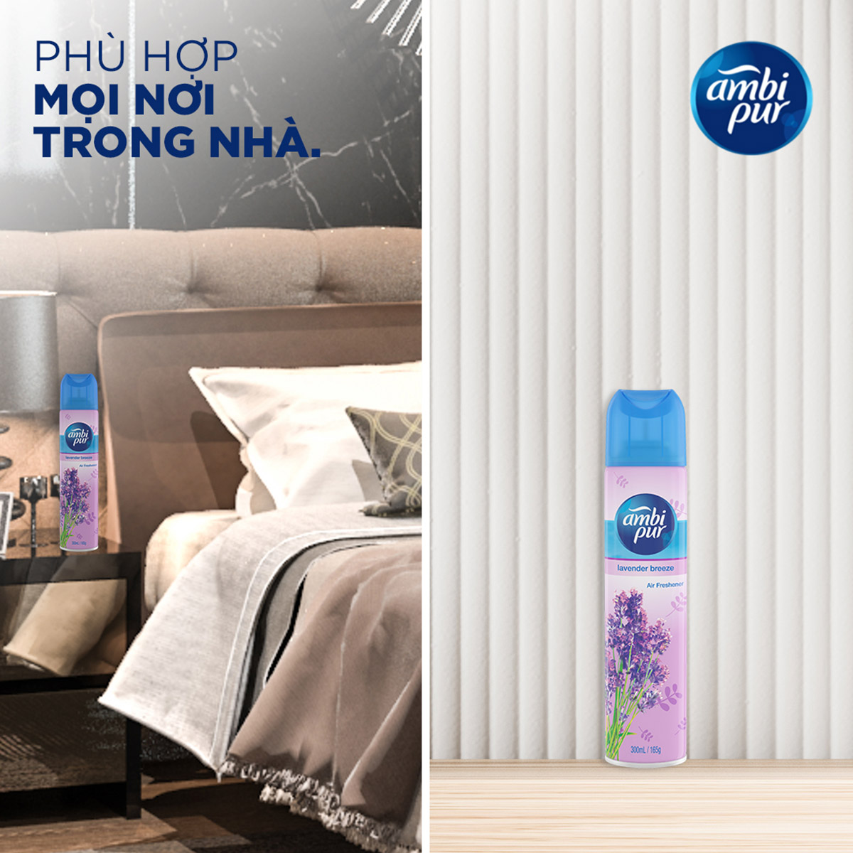 Xịt Thơm Phòng AMBIPUR Aerosol Chai 300 ML - Hương Hoa Tươi Mát