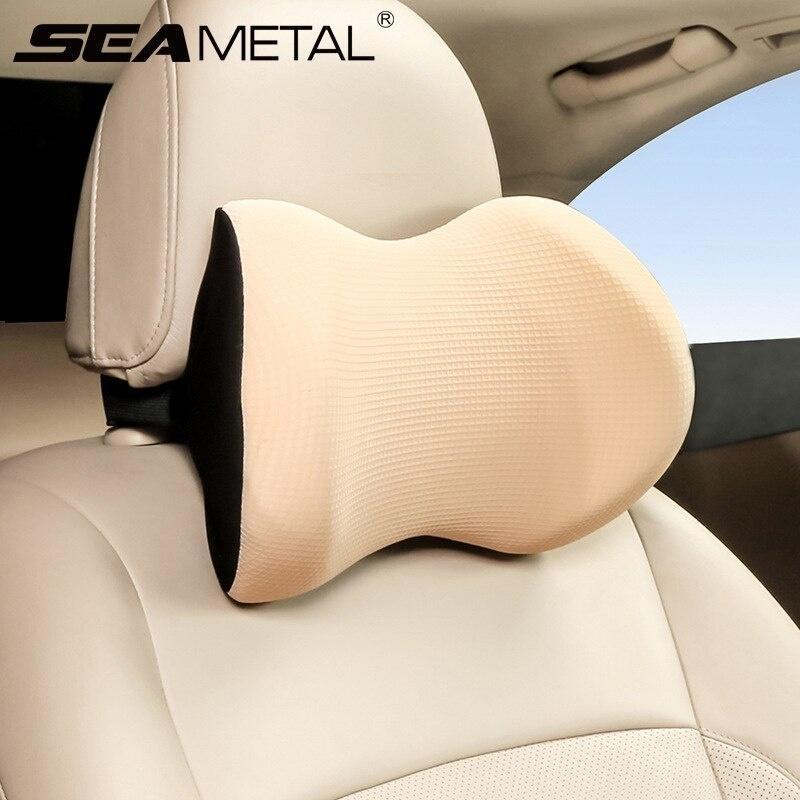 Gối tựa đầu xe hơi SEAMETAL xốp cao su non bọc vải chuyên dụng