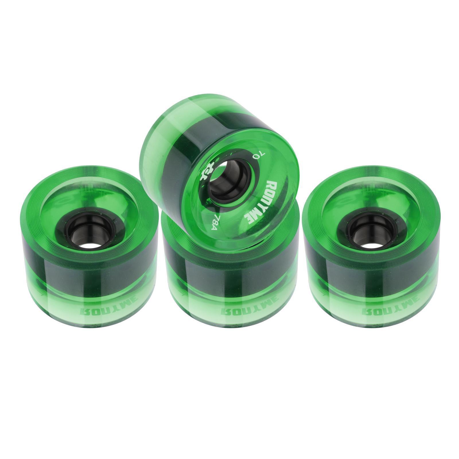8 Pack Skateboard Wheels, High Performance Longboard Wheel, Solid 70x51mm PU Roller Wheel for Cruiser Long Board Skateboard Repair Replacement