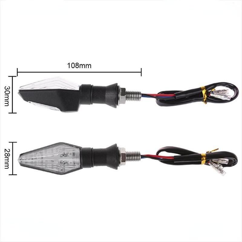 Đèn Xi Nhan Xe Máy 12 Bóng Led Màu Hổ Phách + Xanh Dương