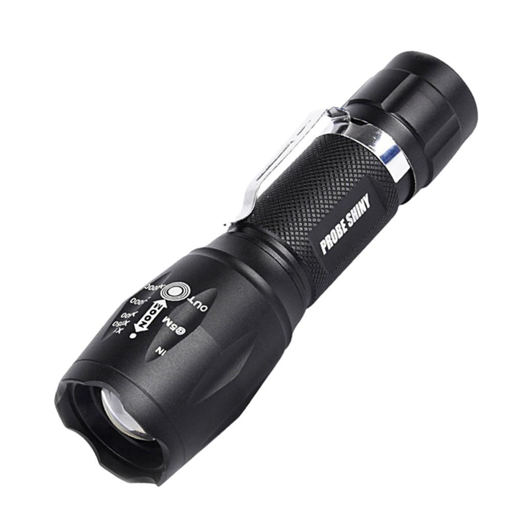 Compact Zoom LED Flashlight  High Lumen Waterproof Outdoor Torch Light with 5 Light Modes, Super Bright, for Camping/Hiking/Hunting/Emergency