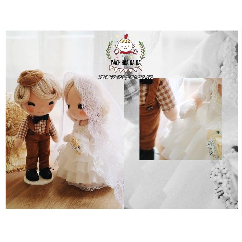 Đồ trang trí thêu tay Trung Quốc / DIY GÓI NGUYÊN LIỆU búp bê thêu tay CÔ DÂU CHÚ RỂ / DOLL HANDMADE- BÁCH HÓA NA NA