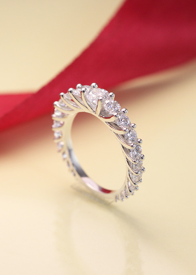 Nhẫn  bạc nữ đẹp đính đá cao cấp NN0237