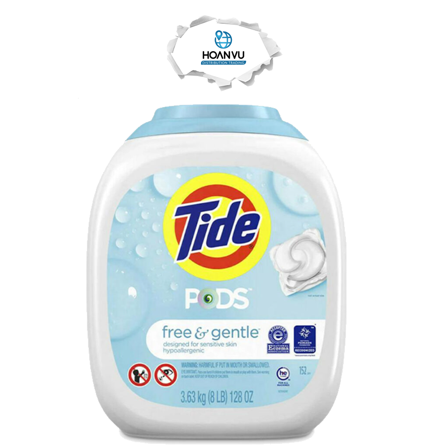 Viên giặt tẩy Tide Pod HE Laundry Detergent Free & Gentle