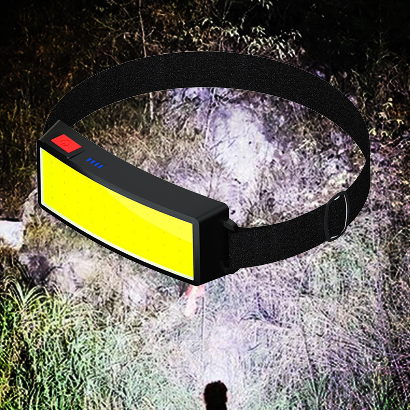 Waterproof Headlamp, Rechargeable Headlamp Flashlight, Lightweight COB Headlight, 3 Light Modes Head Lamp for Fishing, Running, Camping, Walking