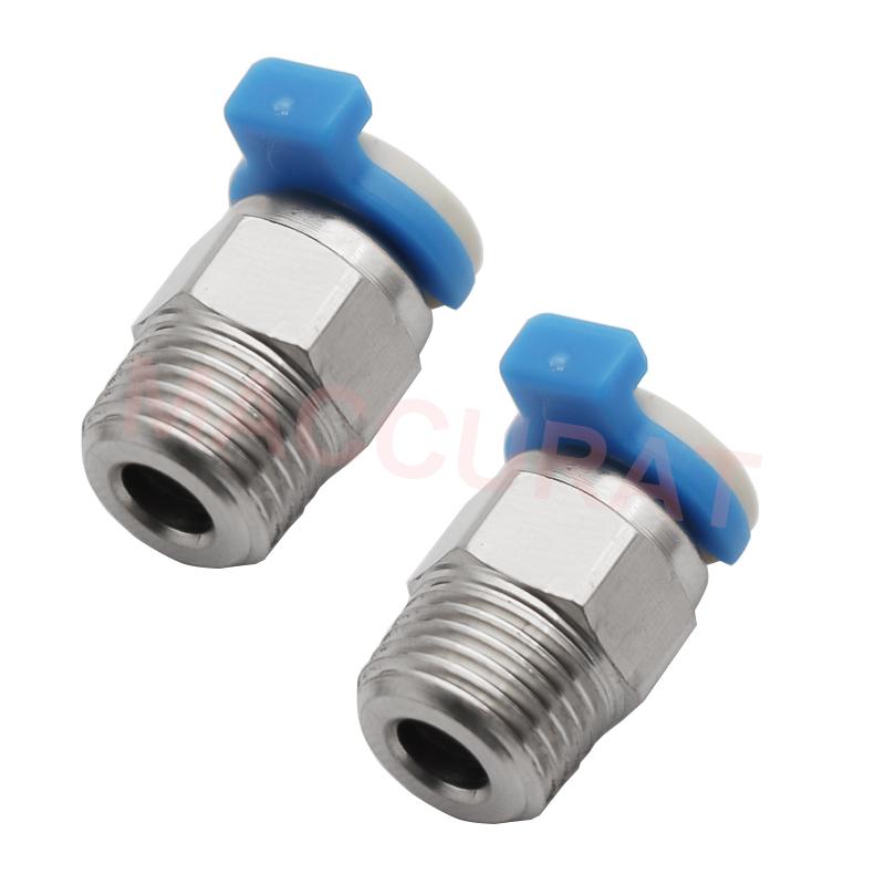 Khí Nén Kết Nối PC4-01 Từ Xa Cho V6 CR10 J-Đầu MK8 1.75 Mm PTFE Ống 3D Máy In Phần Khớp Nối Nhanh phụ Kiện Hotend Một Phần