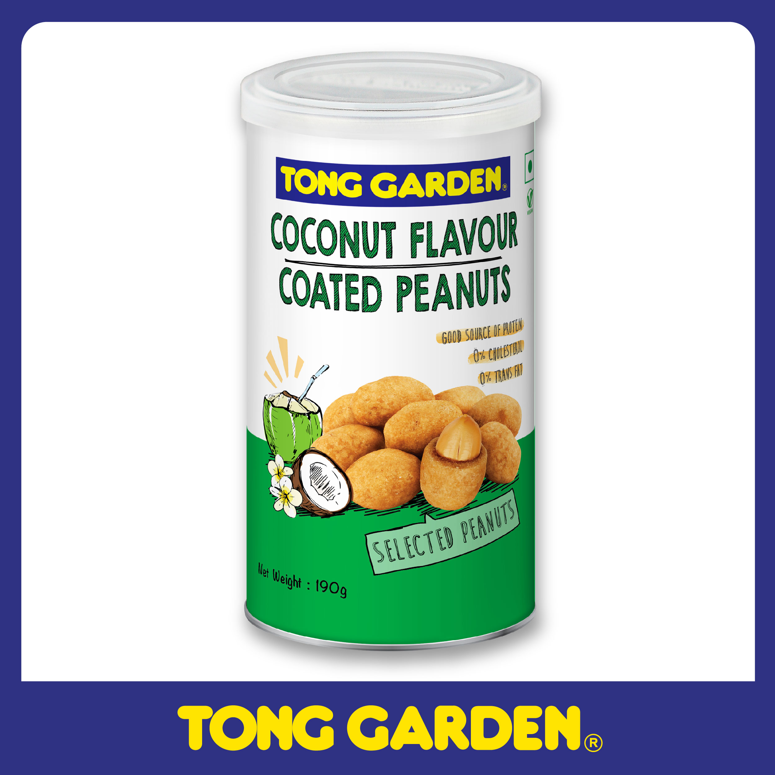 ĐẬU PHỘNG DA CÁ SỮA DỪA TONG GARDEN LON 190G