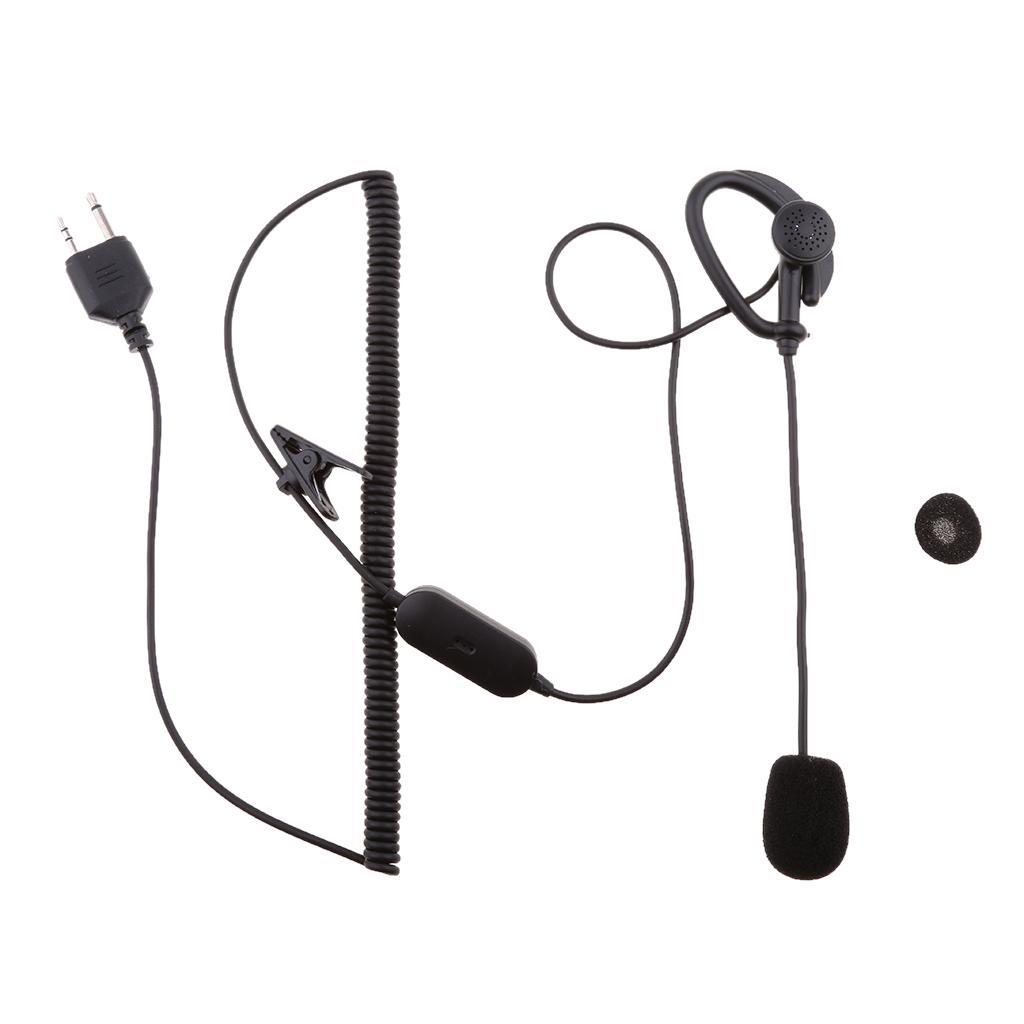 Ear-Hook Earpiece Headset PTT Walkie Talkie Microphone 2Pin For MIDLAND GXT400/450 Radio