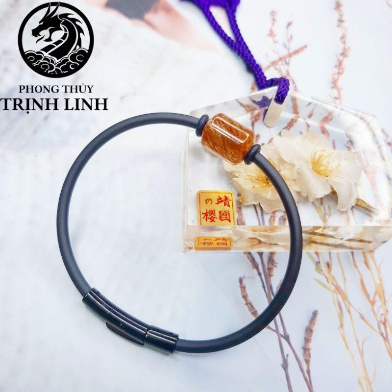 VÒNG TAY LU THỐNG ĐỎ DÂY CAO SU TÀI LỘC
