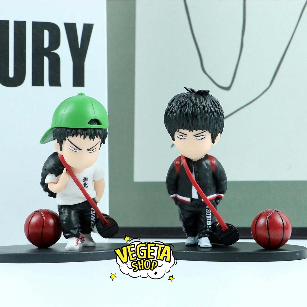 Mô hình Slam Dunk - Set Mô hình bóng rổ Hanamichi Rukawa Takenori Ryota Mitsui Akagi - Team bóng rổ trường Shohoku - 8cm