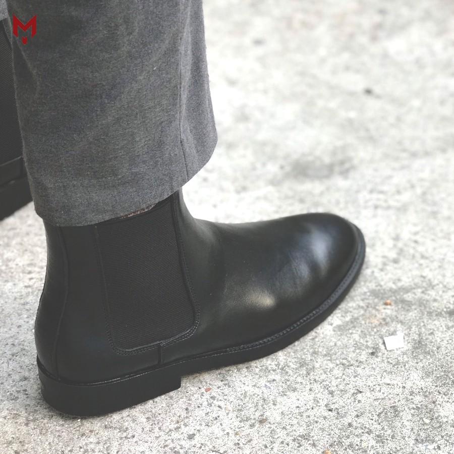 Giày tây công sở cao cổ nam da bò cao cấp thời trang chelsea boots classic mad phong cách