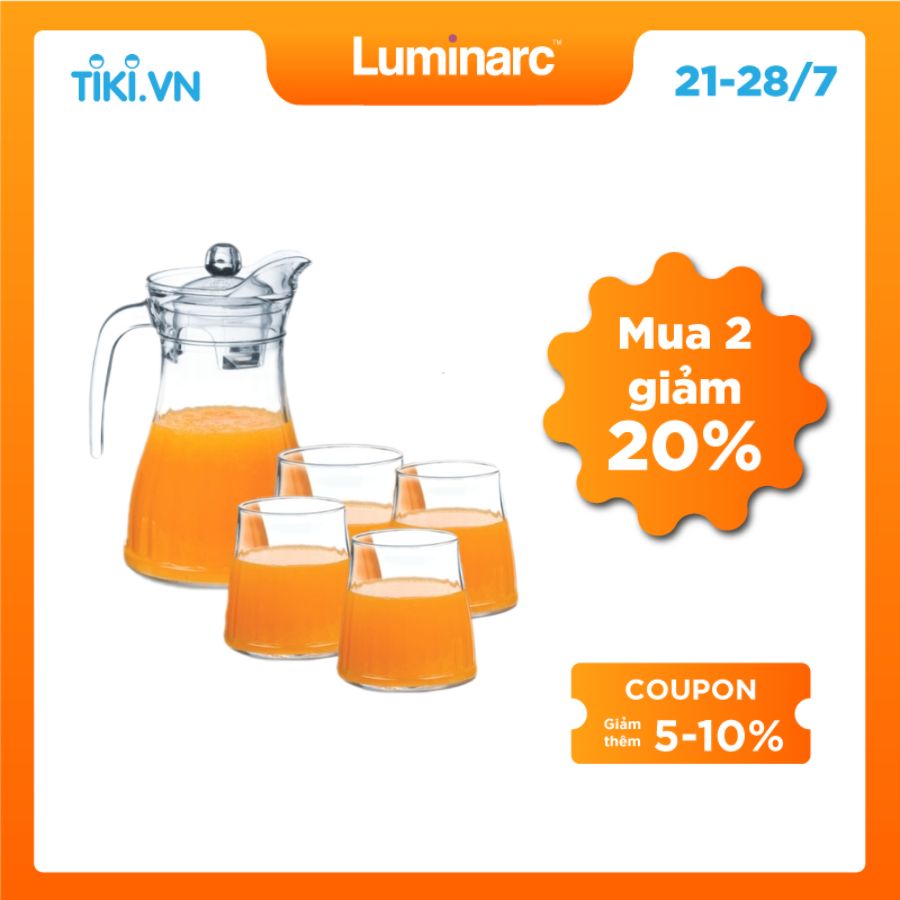 Bộ bình ly thủy tinh Luminarc Bucolique 5 món -LUBUP5362