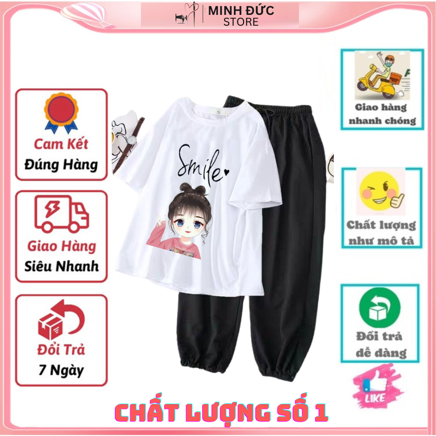 Sét Bộ Nữ Mặc Đi Chơi, SS27 Sét Đồ Nữ Đi Chơi Đẹp In Hình Cô Gái