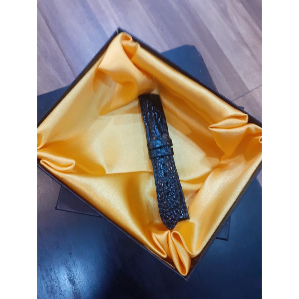 Dây đồng hồ da cá sấu hàng thật.